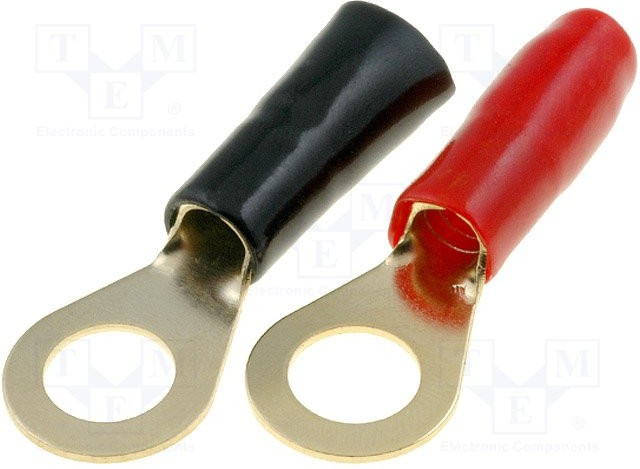 TERMINAL-RING-6G, Наконечник: кольцевой, M8, 16мм2, позолота, изолированный