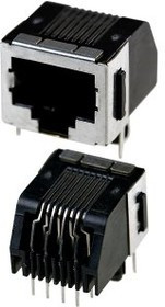 5555153-1, Гнездо, RJ45, PIN: 8, Кат: 3, экранированный,с низкми профилем