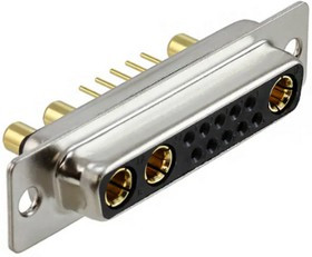 681M13W3203L001, Комбинированный разъем D Sub, Power-D 681M, DB-13W3, Гнездо, 13 контакт(-ов), 10 Signal, 3 Power 681M13W3203L001, Комбинированный разъем D Sub, Power-D 681M, DB-13W3, Гнездо, 13 контакт(-ов), 10 Signal, 3 Power