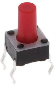 TL1105GF250Q, Tactile Switches Thru hole 6mmx6mm SPST-NO 0.05A 50V