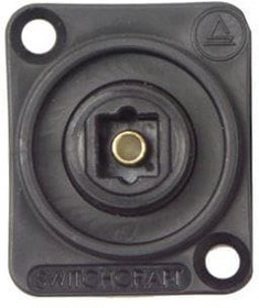 EHTL2, XLR Connectors E Series TOSLINK Jck Fem Plastic Hsg Blk
