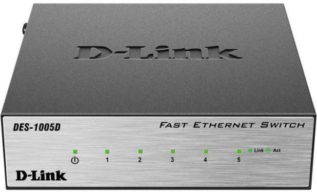 Коммутатор D-Link DES-1005D/O2B 5x100Мбит/с неуправляемый Коммутатор D-Link DES-1005D/O2B 5x100Мбит/с неуправляемый