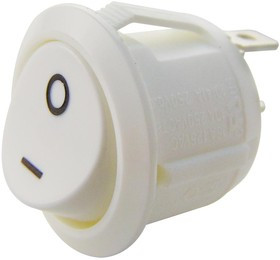 R13-112A5-02-WW-3A, Клавишный переключатель, Вкл.-Выкл., SPST, Без Подсветки, Панель, Белый, Серия R13