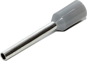 Наконечник штыревой втулочный изолированный KTE 0.75-12V 0.75мм2/L=12мм/Серый (упак=500 шт.)