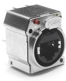 RJX8FB5VGYEB, Modular Connectors / Ethernet Connectors XLRnet B TYPE VERT PCB CAT5E GR/YL SHLD