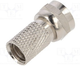 RF489X0575, Вилка, F, "папа", прямой, RG6, dмакс: 6,5мм, накрутка (twist-on) RF489X0575, Вилка, F, "папа", прямой, RG6, dмакс: 6,5мм, накрутка (twist-on)
