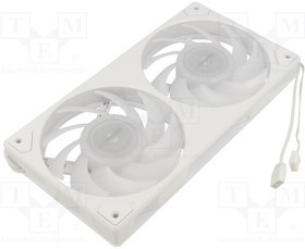 AK-FN112-WH, Fan: DC; axial; 12VDC; 240x125x25mm; 37.5dBA; ball bearing; white