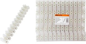 Зажим винтовой ЗВИ-150 полипропилен 10-35мм2 12пар 100°С белый TDM