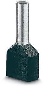 Кабельный наконечник AI-TWIN 2X 1,5 - 8 BK изолированный, двойной, сечение 1,5mm2, длина 8mm, черный (упак. 100шт.)