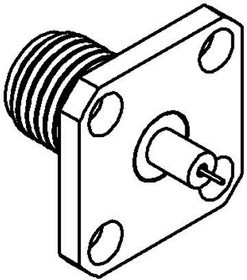 R125512000, RF Connectors / Coaxial Connectors SMA / SQUARE FLANGE JACK RECEPTACLE WITH SHOULDER CONTACT R125512000, RF Connectors / Coaxial Connectors SMA / SQUARE FLANGE JACK RECEPTACLE WITH SHOULDER CONTACT