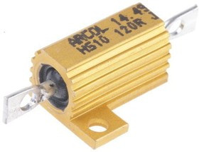 HS10 120R J, Wirewound Resistors - Chassis Mount 10W 120 Ohms 5% tol.