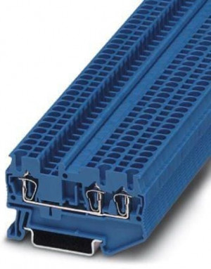 ST 2,5-TWIN BU, Клеммная колодка на DIN рейку, 3 вывод(-ов), 28 AWG, 12 AWG, 4 мм², Зажим, 24 А