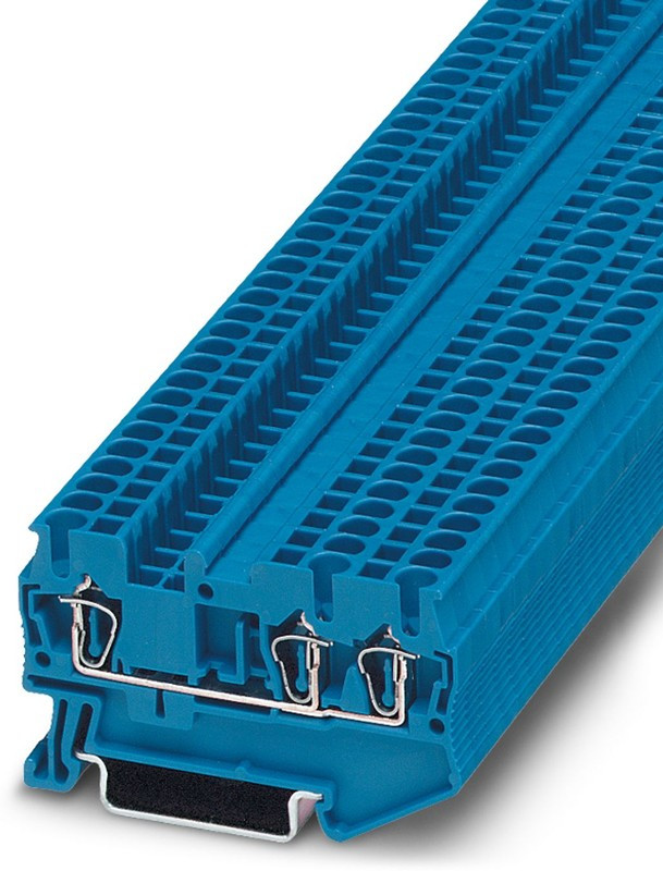 ST 2,5-TWIN BU, Клеммная колодка на DIN рейку, 3 вывод(-ов), 28 AWG, 12 AWG, 4 мм², Зажим, 24 А