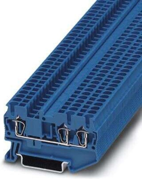 ST 2,5-TWIN BU, Клеммная колодка на DIN рейку, 3 вывод(-ов), 28 AWG, 12 AWG, 4 мм², Зажим, 24 А