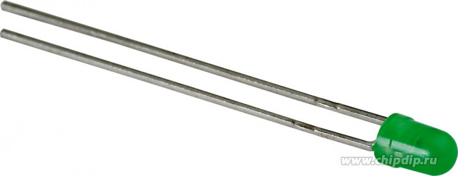 L-934SGD, LED; 3mm; green; 40?60mcd; 60°; Front: convex; 2.2?2.5V