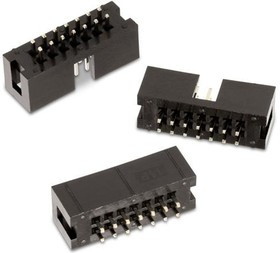 61202021621 WR-BHD 2.54mm Male Box Header-20 pins, straight, gold plating