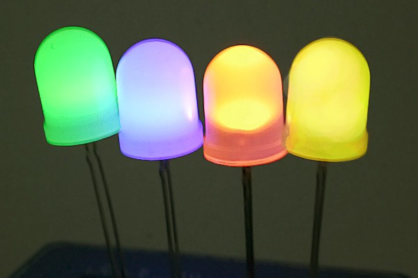 Светодиод 10x14, зеленый, 100 мкд, угол 100, цвет линзы: б/цв матовый, JHB-1035AD