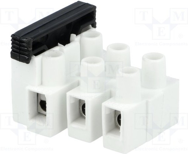 BM 973CS, Клеммник, зажим под винт, 2,5мм2, 450В, Кол-во полюс: 3, клеммы: 6