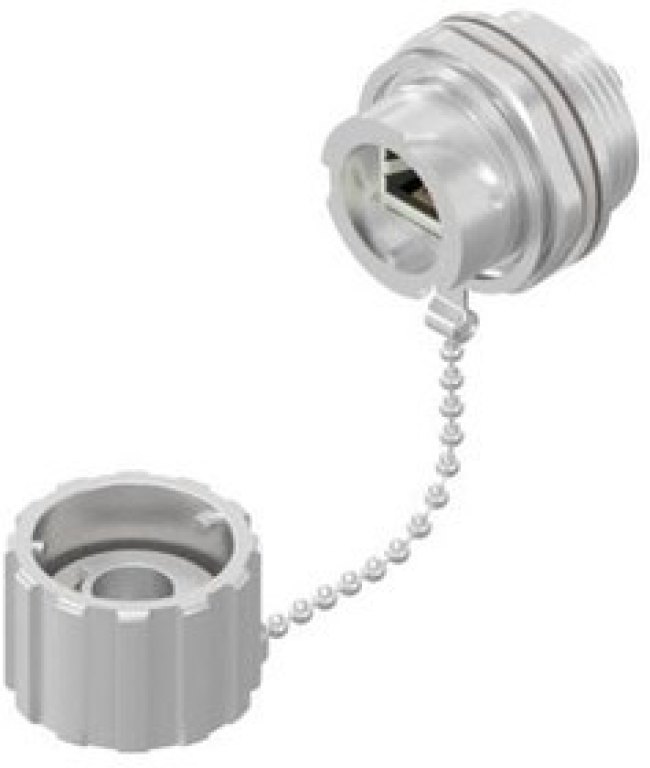 17-150184, Modular Connectors / Ethernet Connectors RJ45-IP67 Cat.6a InlneCup MetSL W/Cap