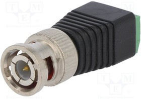 BNC-M-TB, Адаптер BNC "папа", клеммник PIN: 2