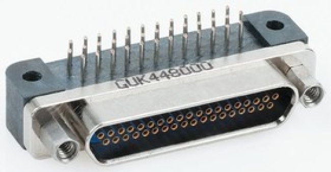 GMR7590-51P-1BSN, GMR7590 51 Way Right Angle Through Hole D-sub Connector Plug, 1.91mm Pitch