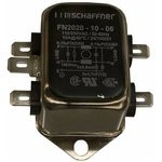 FN2020-10-06, Фильтр ЛЭП, монтаж на каркас, General Purpose, 250 В AC, 10 А, 1 Фаза, 1 Stage, Chassi