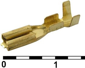 DJ622-D2.8A, Клемма ножевая неизолированная F-типа , 2.8 мм, латунь
