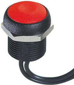 IRR3F492, Push Button Switch, Momentary, Panel Mount, 14.8mm Cutout, SPST, 250V ac, IP67