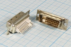 Разъем DVIS-29M вилка, 24P1C, на блок, DVIS-24M