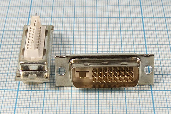 Разъем DVIS-29M вилка, 24P1C, на блок, DVIS-24M