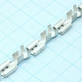 62428-2, Клеммы быстрого гнездо(6.3 мм) 10-12AWG латунь с покрытием олова , лента на катушке