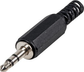 PSG08586, Телефонный аудио разъем, 3 контакт(-ов), Штекер, 3.5 мм, Монтаж на Кабель, Корпус из Металла