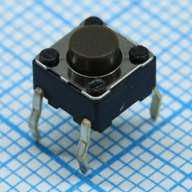 SKHHAMA010, 6mm 5mm Round Button 50mA Straight 6mm SPST 12V Plugin Tactile Switches ROHS