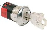Y101132C203NQ, Switch Key Lock ON ON SPDT 90° Flat Key 4A 250VAC 28VDC Solder Lug Panel Mount