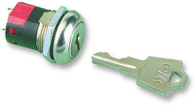 Y101132C203NQ, Switch Key Lock ON ON SPDT 90° Flat Key 4A 250VAC 28VDC Solder Lug Panel Mount