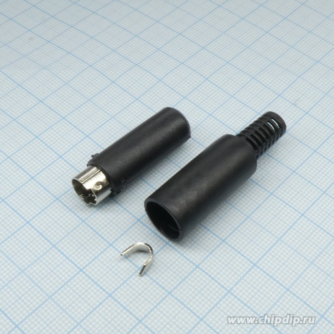 KLS1-294-M-06-B, Разъем mini DIN штекер 6pin пластик на кабель