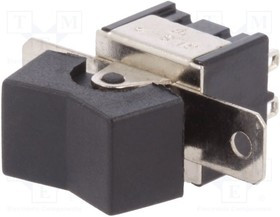 RSL223A1, ROCKER; DP3T; Pos: 3; (ON)-OFF-(ON); 3A/250VAC; black; none; 20m?
