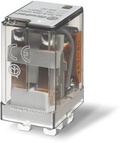56.32.8.230.0050, Миниатюрное силовое электромеханическое реле; монтаж в розетку или наконечники Faston (4.8х0.5мм); 2CO 12A; контакты AgNi;