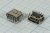 Разъем USB розетка, тип A, контакты на плату, угловой, USB A-1JB
