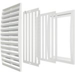 86-387, Решетка вентиляционная регулируемая АБС 200x200 2020РРП 86-387, Решетка вентиляционная регулируемая АБС 200x200 2020РРП