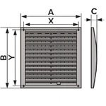86-387, Решетка вентиляционная регулируемая АБС 200x200 2020РРП 86-387, Решетка вентиляционная регулируемая АБС 200x200 2020РРП