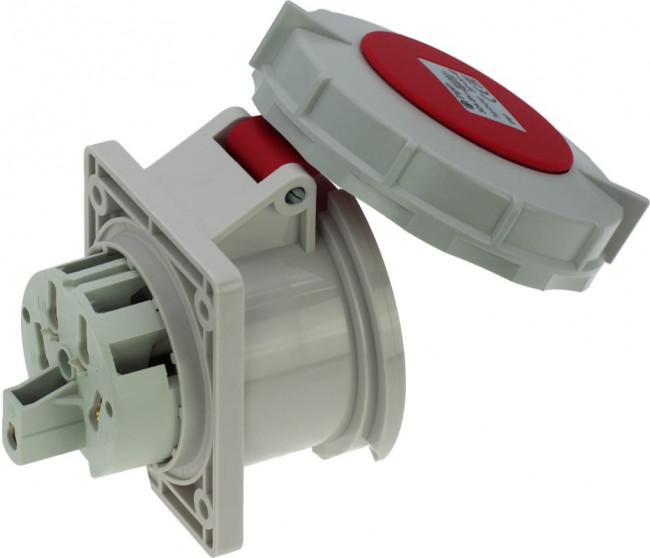 Встраиваемая розетка 32A/400V/3P+N+E/IP67, фланец 75x85 CA240 Встраиваемая розетка 32A/400V/3P+N+E/IP67, фланец 75x85 CA240