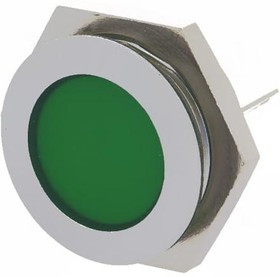 SMFL 22712, Индикат.лампа светодиод, плоский, зеленый, 12 14ВDC, dотв 22мм