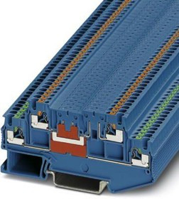 3210357, DIN Rail Terminal Blocks PTT 1,5/S-2L BU