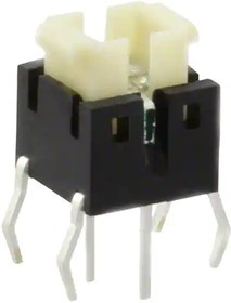 FSMIJ63AG04, Switch Tactile OFF (ON) SPST Rectangular Button PC Pins 0.05A 12VDC 200000Cycles 2.55N