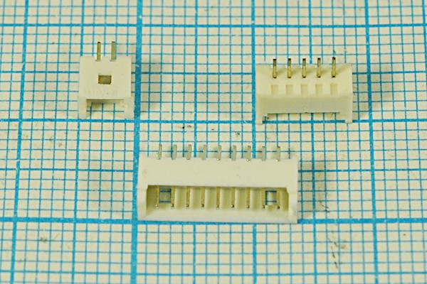 Разъем питания A125 вилка, контакты 1x 9, шаг P1.25, монтаж на плату, A125-09S