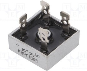 KBPC1508-YAN, Однофазный выпрямительный мост, Urmax 800В, If 15А, Ifsm 220А