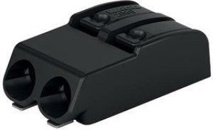 PCB terminal, 2 pole, pitch 4 mm, AWG 24-18, 9 A, push-in cage clamp, black, 2060-472/998-404
