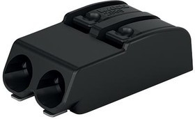 PCB terminal, 2 pole, pitch 4 mm, AWG 24-18, 9 A, push-in cage clamp, black, 2060-472/998-404 PCB terminal, 2 pole, pitch 4 mm, AWG 24-18, 9 A, push-in cage clamp, black, 2060-472/998-404