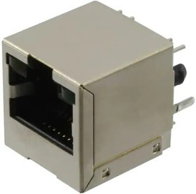 1734577-1, Модульный коннектор RJ-45 F 8 контактов шаг 1.02mm 12 местн.1 порт монтаж в отверстие коробка/лоток